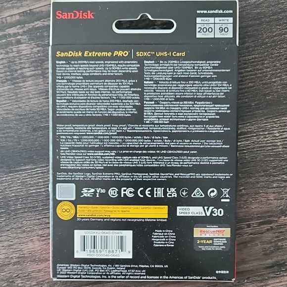 SanDisk Extreme PRO 64GB Memory Card - Picture 4 of 4